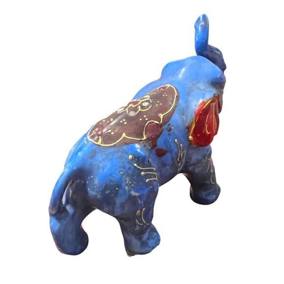 Cloisonné 4.5” Elephant Trunk Up Figurine The Hamilton Collection‎ Made in Japan - Picture 3 of 9